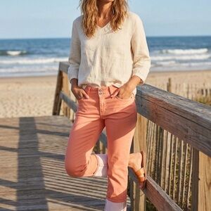 Gap Low Rise Cropped Jeans NWT Salmon Peach Coral 1R